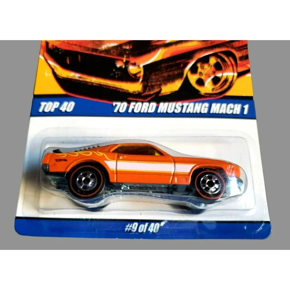 2008 Hot Wheels '70 FORD MUSTANG MACH I Since '68 TOP 40 Orange 1:64 #M1544 MOC